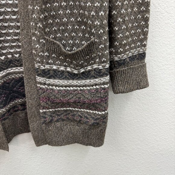 Abercrombie & Fitch Fair Isle Cashmere Blend Knit Cardigan Sweater Womens Small - Picture 3 of 8